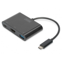DIGITUS MultiPort - External video adapter - USB-C 3.1 - HDMI - black