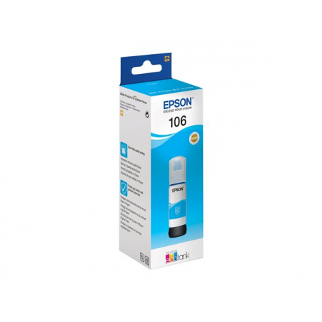 Epson 106 - 70 ml - cyan - original - ink tank - for EcoTank ET-7700, ET-7750, L7160, L7180; Expression Premium ET-7700, ET-7750 - 1