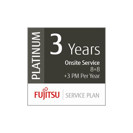Fujitsu Scanner Service Program 3 Year Platinum Service Plan for Fujitsu Mid-Volume Production Scanners - Extended service agreement (extension) - parts and labour - 3 years - on-site - 8x5 - response time: 8 h - repair time: 8 hours - for fi-5950, 6400, 6800, 7800, 7900 - 1