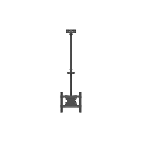 Multibrackets M Public Ceilingmount Medium Single - Mounting kit (ceiling plate, tilt ceiling mount, VESA adapter) - for LCD display - steel - black - screen size: 32"-55" - ceiling mountable - 0