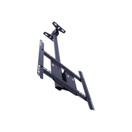 Multibrackets M Public Ceilingmount Medium Single - Mounting kit (ceiling plate, tilt ceiling mount, VESA adapter) - for LCD display - steel - black - screen size: 32"-55" - ceiling mountable - 3
