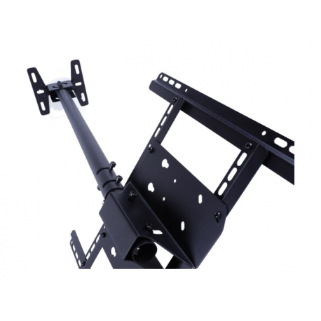 Multibrackets M Public Ceilingmount Medium Single - Mounting kit (ceiling plate, tilt ceiling mount, VESA adapter) - for LCD display - steel - black - screen size: 32"-55" - ceiling mountable - 5