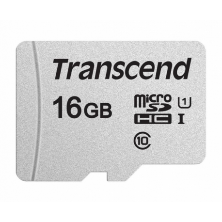 Transcend 300S - Flash memory card (adapter included) - 16 GB - UHS-I U1  /  Class10 - microSDHC UHS-I - 2