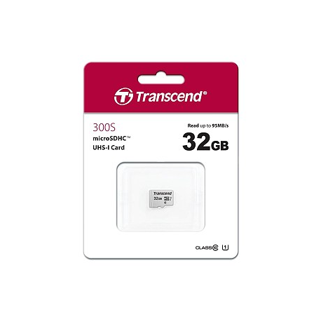 Transcend 300S - Flash memory card (adapter included) - 32 GB - UHS-I U1 / Class10 - microSDHC UHS-I - 2