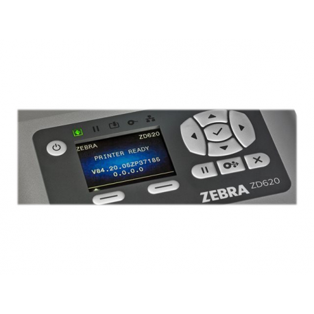 Zebra ZD620 - Label printer - thermal transfer - Roll (11.8 cm) - 300 dpi - up to 152 mm / sec - USB 2.0, LAN, serial, USB host, Bluetooth LE - peeler - grey - 4
