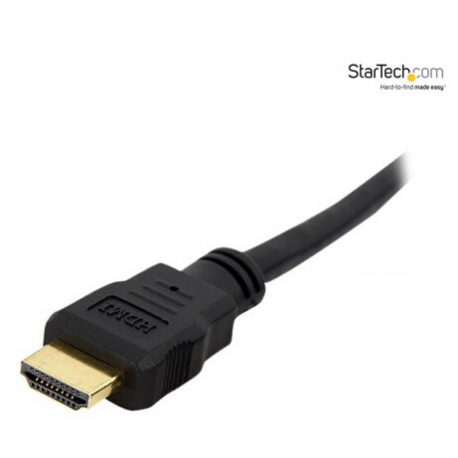 StarTech.com 3ft HDMI Female to Male Adapter, 4K High Speed Panel Mount HDMI Cable, 4K 30Hz UHD HDMI, 10.2 Gbps Bandwdith, 4K HDMI 1.4 Video, HDCP 1.4, HDMI Female to HDMI Male Cable - HDMI Panel Mount Connector - HDMI cable - HDMI female to HDMI male - 91 cm - black - molded - for P / N: CDP2HDMM2MB, DP2HDMM2MB, HDDVIMM3, HDMM1MP, HDMM2MP, HDMM3MP, HDPMM50, MDP2HDMM2MB - 3