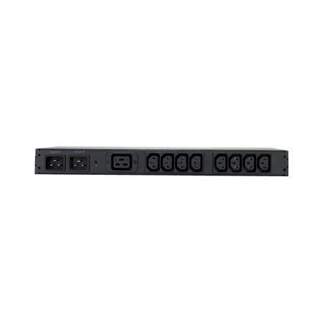 APC Rack Automatic Transfer Switch AP4423 - Redundant switch (rack-mountable) - AC 230 V - Ethernet 10 / 100, RS-232, USB - output connectors: 9 - 1U - black - for P / N: SMTL1000RMI2UC, SMX1000C, SMX1500RM2UC, SMX1500RM2UCNC, SMX750C, SMX750CNC - 1