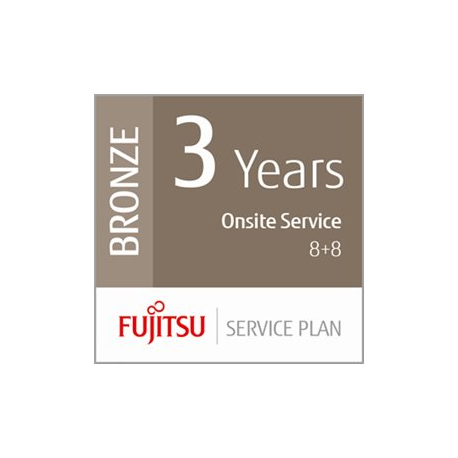 Fujitsu Scanner Service Program 3 Year Bronze Service Plan for Fujitsu Network Scanners - Extended service agreement (extension) - parts and labour - 3 years - on-site - 8x5 - response time: 8 h - repair time: 8 hours - for Network Scanner N7100 - 1