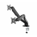 ICY BOX IB-MS304-T - Mounting kit - for 2 monitors (adjustable dual arms) - plastic, steel, aluminium alloy - black - screen size: up to 27" - desk-mountable