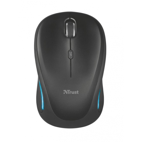 Trust Yvi FX - Mouse - right and left-handed - optical - 4 buttons - wireless - 2.4 GHz - USB wireless receiver - black - 0