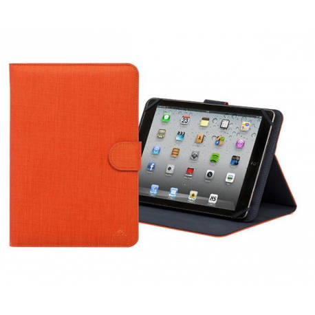 Riva Case Biscayne 3317 Universal - Flip cover for tablet - polyester - orange - 10.1" - 0