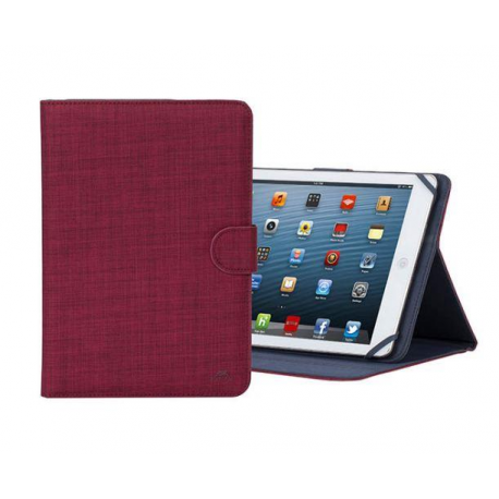 Riva Case Biscayne 3317 Universal - Flip cover for tablet - polyester - red - 10.1" - 0