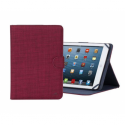 Riva Case Biscayne 3317 Universal - Flip cover for tablet - polyester - red - 10.1"