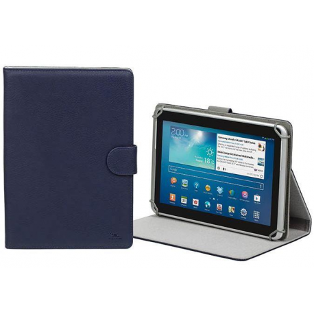 Riva Case Orly 3017 Universal - Flip cover for tablet - polyurethane leather - blue - 10.1" - 0