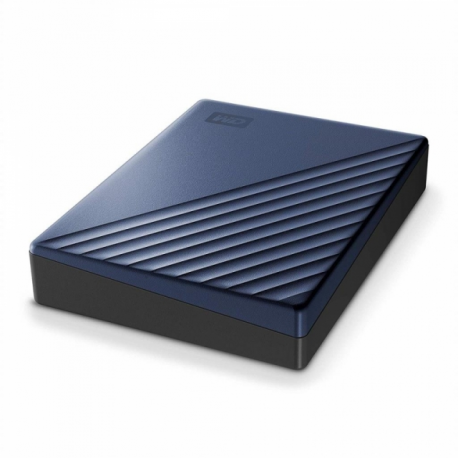 WD My Passport Ultra WDBFTM0040BBL - Hard drive - encrypted - 4 TB - external (portable) - USB 3.0 (USB-C connector) - 256-bit AES - blue - 4
