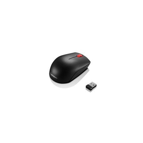 Lenovo Essential Compact - Mouse - right and left-handed - 3 buttons - wireless - 2.4 GHz - USB wireless receiver - black - OEM - for ThinkCentre M80t Gen 3; ThinkCentre neo 50; ThinkPad T14s Gen 3; V50t Gen 2-13 - 0