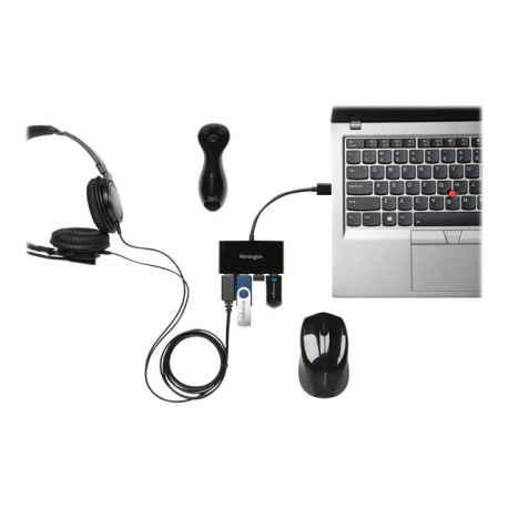 Kensington UH4000 - Hub - 4 x SuperSpeed USB 3.0 - desktop - 5