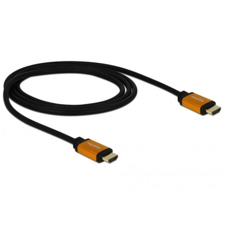 Delock - HDMI cable - HDMI male to HDMI male - 1 m - triple shielded - black, gold - 8K support - 1