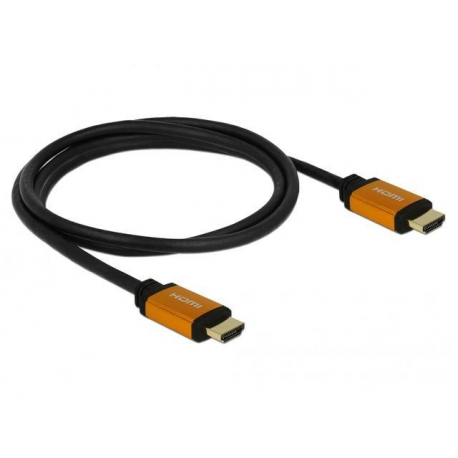 Delock - HDMI cable - HDMI male to HDMI male - 1.5 m - triple shielded - black, gold - 8K support - 1