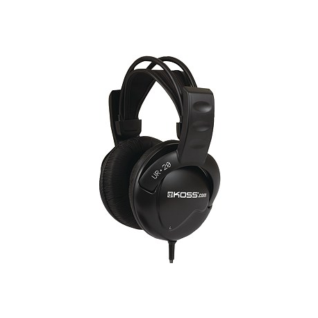Koss UR20 - Headphones - full size - wired - 3.5 mm jack - noise isolating - black - 3