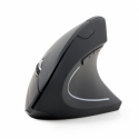 Gembird MUSW-ERGO-01 - Vertical mouse - ergonomic - right-handed - 6 buttons - wireless - 2.4 GHz - USB wireless receiver - black