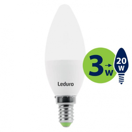 Leduro - LED light bulb - shape: B35 - E14 - 3 W - 2700 K - 0