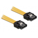 DeLOCK - SATA cable - Serial ATA 150 / 300 - SATA (F) to SATA (F) - 20 cm - latched, straight connector - yellow