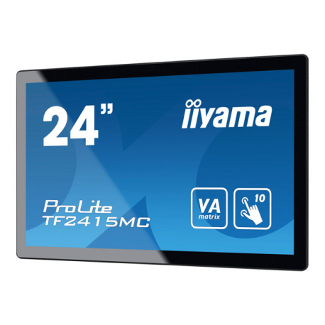 iiyama ProLite TF2415MC-B2 - LED monitor - 23.8" - open frame - touchscreen - 1920 x 1080 Full HD (1080p) @ 60 Hz - VA - 350 cd / m² - 3000:1 - 16 ms - HDMI, VGA, DisplayPort - black - 1