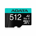 ADATA Premier Pro V30S - Flash memory card (SD adapter included) - 512 GB - A2 / Video Class V30 / UHS-I U3 / Class10 - microSDXC UHS-I