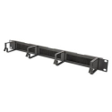 DIGITUS Professional DN-97663 - Cable management panel with rings - rack mountable - black, RAL 9005 - 1U - 19"