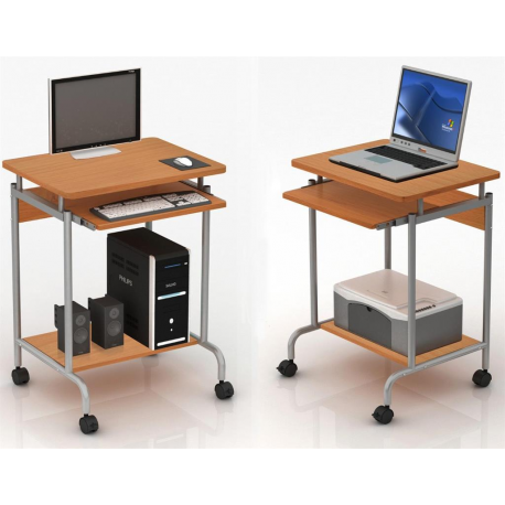 Techly - Workstation - mobile - beech tree - 0