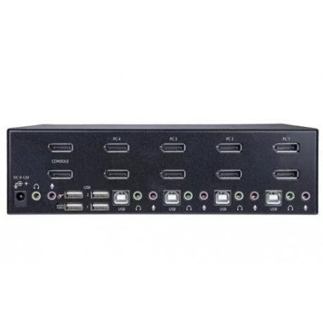 StarTech.com DisplayPort KVM - 4 port - 4K 60Hz - Dual Monitor KVM - DisplayPort Switch - KVM DisplayPort - Desktop KVM Switch (SV431DPDDUA2) - KVM  /  audio  /  USB switch - 4 x KVM  /  audio  /  USB - 1 local user - desktop, rack-mountable - 2