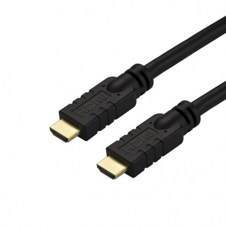 StarTech.com 10m(30ft) HDMI 2.0 Cable, 4K 60Hz Active HDMI Cable, CL2 Rated for In Wall Installation, Long Durable High Speed Ultra-HD HDMI Cable, HDR 10, 18Gbps, Male to Male Cord, Black - Al-Mylar EMI Shielding (HD2MM10MA) - HDMI cable - HDMI male to HDMI male - 10 m - 4K support - for P / N: ADJPROJCART, FPWHANGER, FPWTLTPORT, MBLTVSTNDEC, ST122HD202, STNDMTV100, STNDMTVDUO - 1
