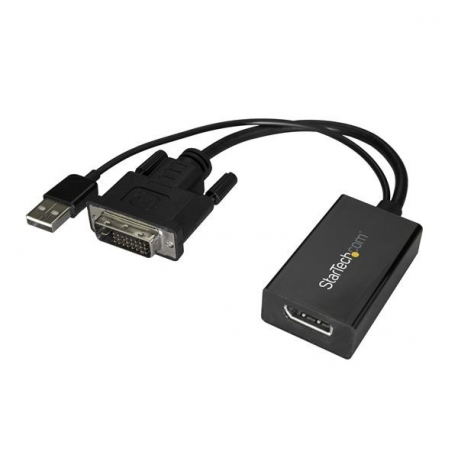 StarTech.com DVI to DisplayPort Adapter - USB Power - 1920 x 1200 - DVI to DisplayPort Converter - Video Adapter - DVI-D to DP (DVI2DP2) - Adapter - dual link - DVI-D (M) to DisplayPort (F) - USB power - 3