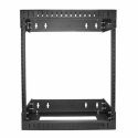 StarTech.com 12U 19" Wall Mount Network Rack, Adjustable Depth 12-20" 2 Post Open Frame Server Room Rack for AV / Data /  IT Communication / Computer Equipment / Switch with Cage Nuts & Screws - 12U Adjustable Rack (RK12WALLOA) - Rack - wall mountable - black - 12U - 20"