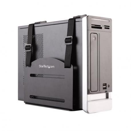 StarTech.com Wall Mount CPU Holder - Adjustable Width 4.8in to 8.3in - Metal - Computer Tower Mounting Bracket for Desktop PC (CPUWALLMNT) - Bracket - for CPU - steel - black - wall-mountable - for P / N: WALLSTS1, WALLSTS2 - 1