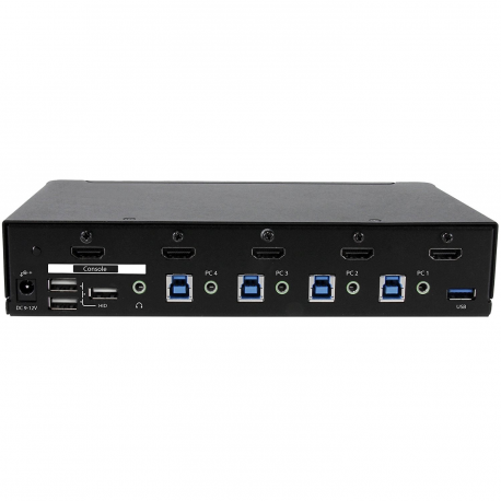 StarTech.com 4 Port HDMI KVM - HDMI KVM Switch - 1080p - USB 3.0 & Audio Support - KVM Video Switch (SV431HDU3A2) - KVM  /  USB switch - 4 x KVM  /  audio  /  USB + 3 x SuperSpeed USB - 1 local user - rack-mountable - AC 120 / 230 V  /  DC 9 - 12 V - for P / N: SV431RACK - 2