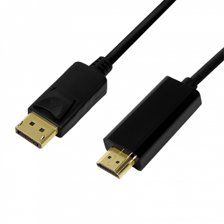 LogiLink - Adapter cable - DisplayPort male to HDMI male - 1 m - black - 4K support - 0
