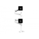 Ergotron LX - Mounting kit (tall pole, dual stacking arm) - for 2 LCD displays - aluminium - white - screen size: up to 40" - desk-mountable
