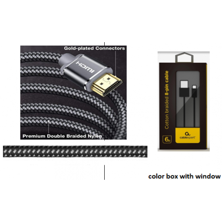 Cablexpert Premium series - High Speed - HDMI cable with Ethernet - HDMI male to HDMI male - 10 m - 4K support - 0
