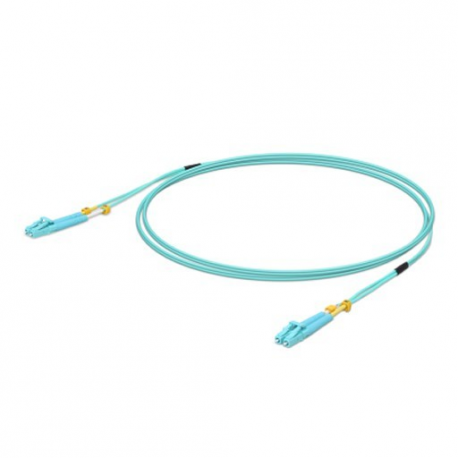 Ubiquiti UniFi - Patch cable - LC multi-mode (M) to LC multi-mode (M) - 2 m - fibre optic - duplex - 50 / 125 micron - OM3 - turquoise - 1