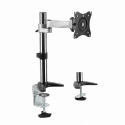 LogiLink - Mounting kit - for Monitor (adjustable arm) - aluminium, steel - metallic grey - screen size: 13"-27" - desk-mountable