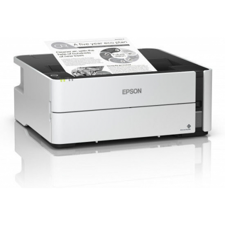 Epson EcoTank M1180 - Printer - B / W - Duplex - ink-jet - refillable - A4 / Legal - 1200 x 2400 dpi - up to 20 ppm - capacity: 250 sheets - USB 2.0, LAN, Wi-Fi - 2