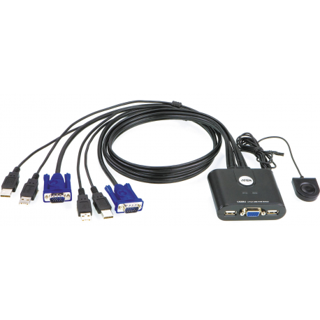ATEN CS22U - KVM switch - 2 x KVM port(s) - 1 local user - desktop - 1