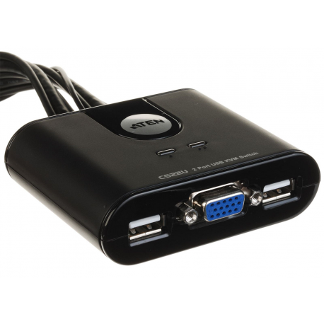ATEN CS22U - KVM switch - 2 x KVM port(s) - 1 local user - desktop - 2