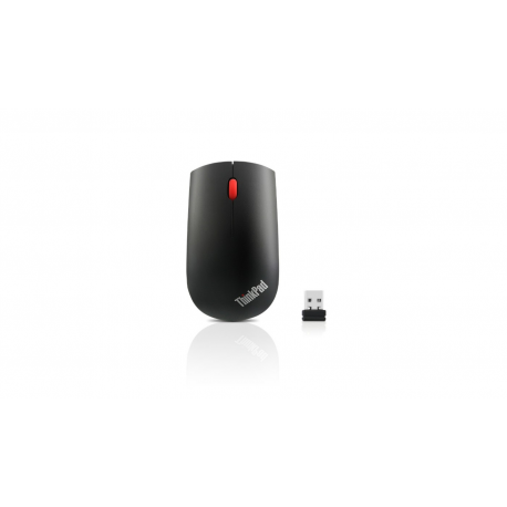 Lenovo ThinkPad Essential Wireless Mouse - Mouse - laser - 3 buttons - wireless - 2.4 GHz - USB wireless receiver - for ThinkCentre M80t Gen 3; ThinkCentre neo 50; ThinkPad T14s Gen 3; V50t Gen 2-13 - 2