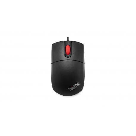 Lenovo ThinkPlus 3-Button Travel - Mouse - optical - 3 buttons - wired - USB - raven black - for ThinkCentre M70q Gen 2; M75s Gen 2; M80t Gen 3; M90q Gen 3; ThinkStation P360 - 1