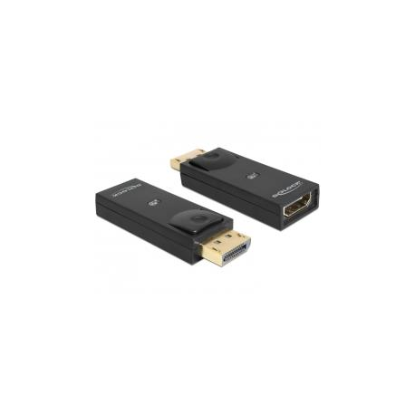Delock - HDMI adapter - DisplayPort male to HDMI female - black - 0