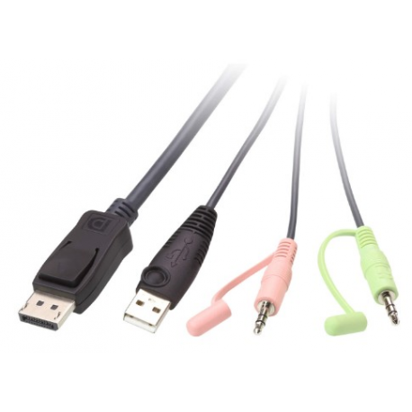 ATEN CS22DP - KVM / audio / USB switch - 2 x KVM / audio / USB - 1 local user - desktop - 2