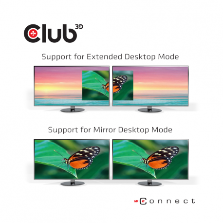Club3D SenseVision Connect USB C 3.2 Gen1 Universal Triple 4K Charging Dock - Docking station - USB-C 3.2 - HDMI, DP - GigE - 2